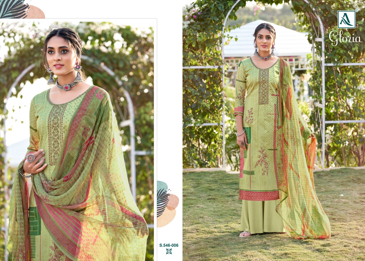 Alok Presents Gloria Digital Printed  Dress Material Collection