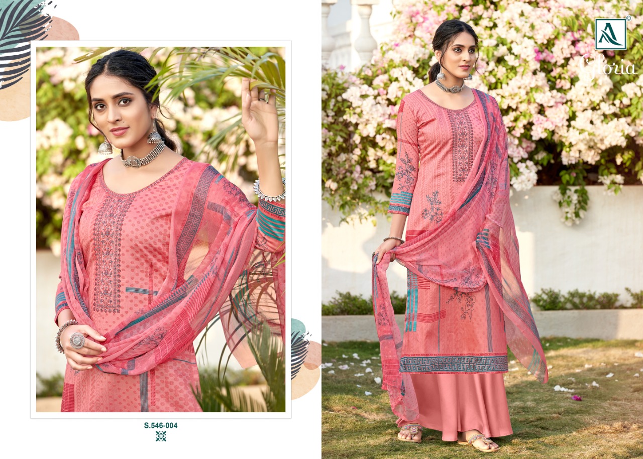 Alok Presents Gloria Digital Printed  Dress Material Collection