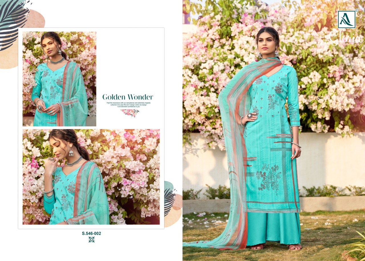 Alok Presents Gloria Digital Printed  Dress Material Collection