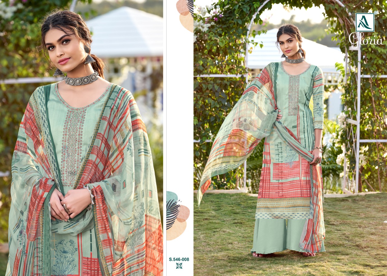 Alok Presents Gloria Digital Printed  Dress Material Collection