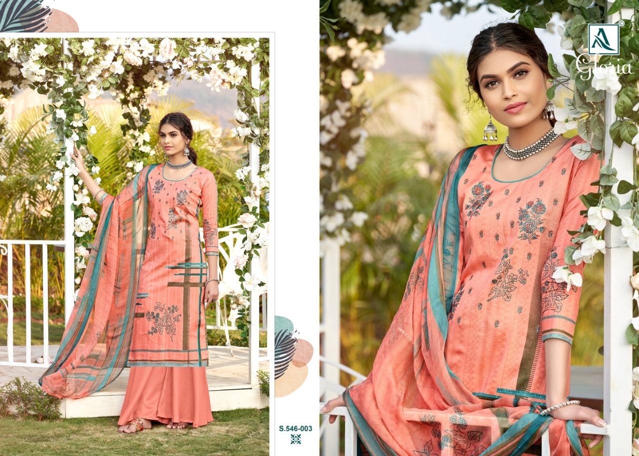 Alok Presents Gloria Digital Printed  Dress Material Collection