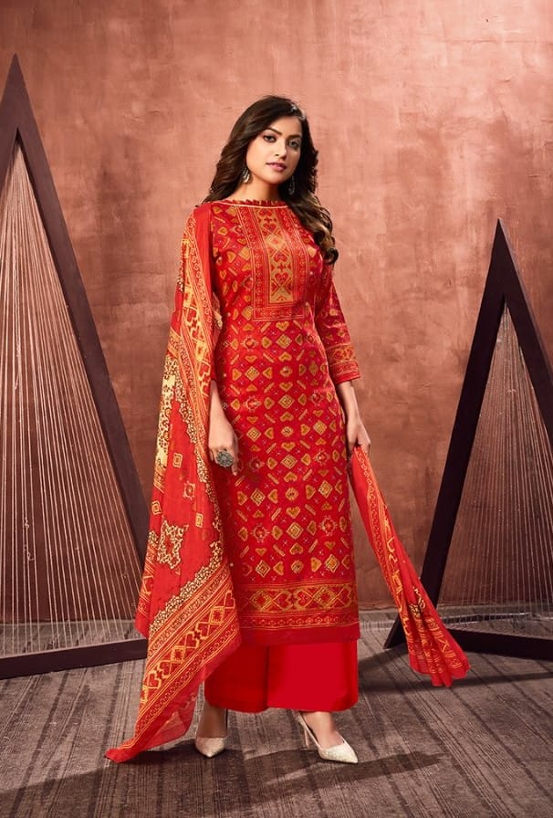 Anita Launching  Bandhej Digital Printed  Dress Material Collection