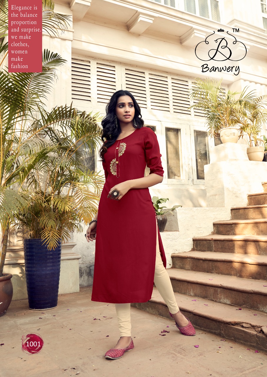 Banwery Launching Mohini Designer Readymade Kurtis Wholesale In Surat