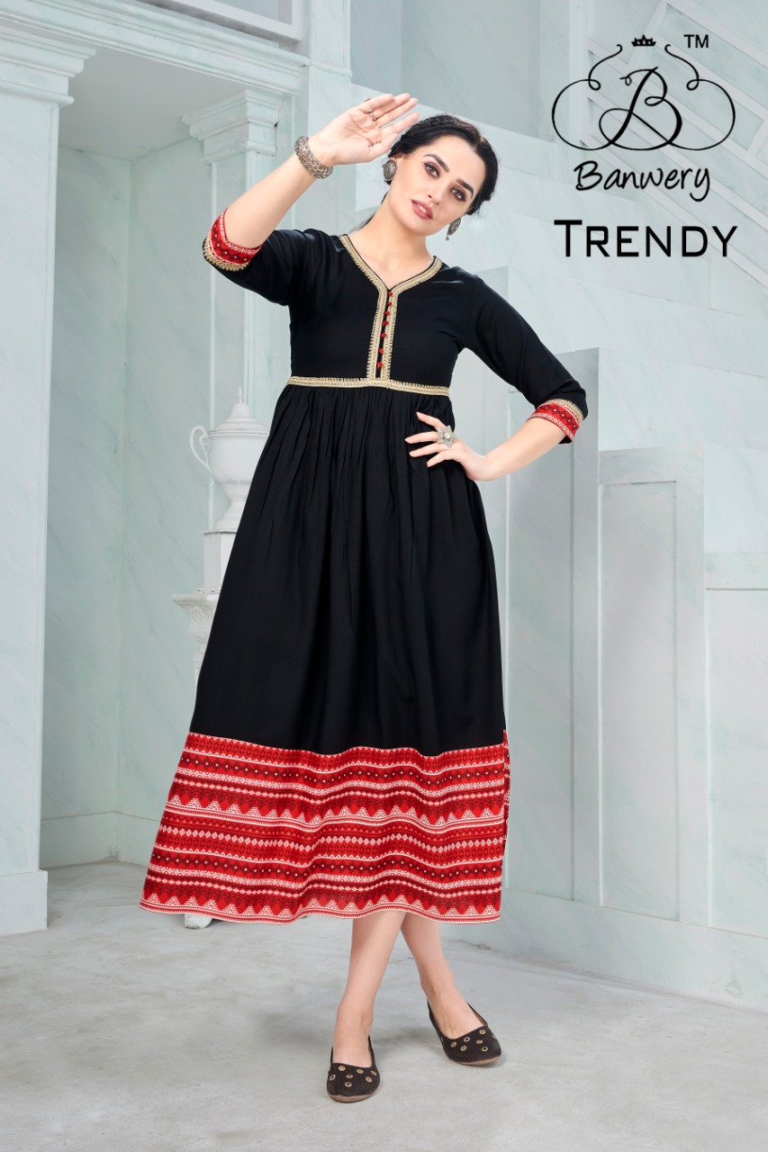 Banwery Presents  Trendy  Designer Long Kurtis Collection
