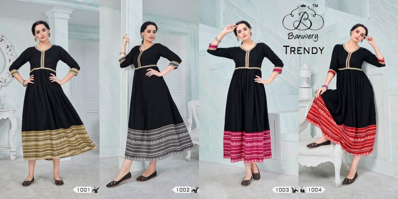 Banwery Presents  Trendy  Designer Long Kurtis Collection