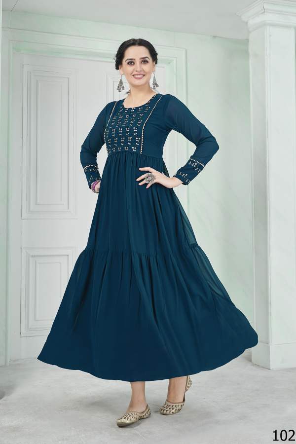 Banwery Presents Zuri Mom And Daughter Designer Kurtis Collection