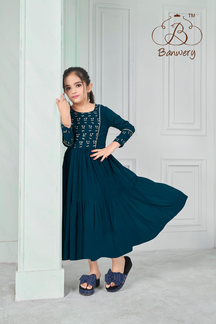 Banwery Presents Zuri Mom And Daughter Designer Kurtis Collection