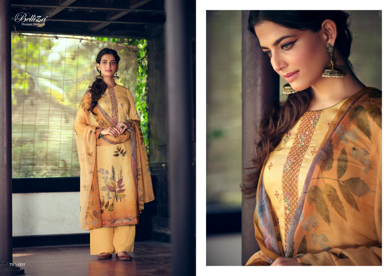 Belliza Presents Floris Fancy Digital Dress Material