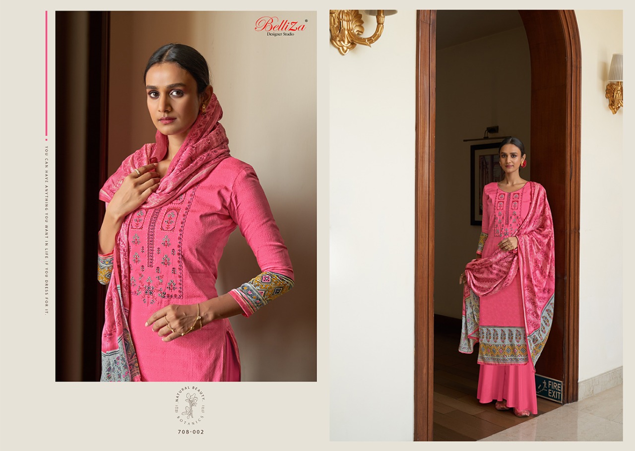 Belliza Presents  Haseen  Designer Dress Material Collection