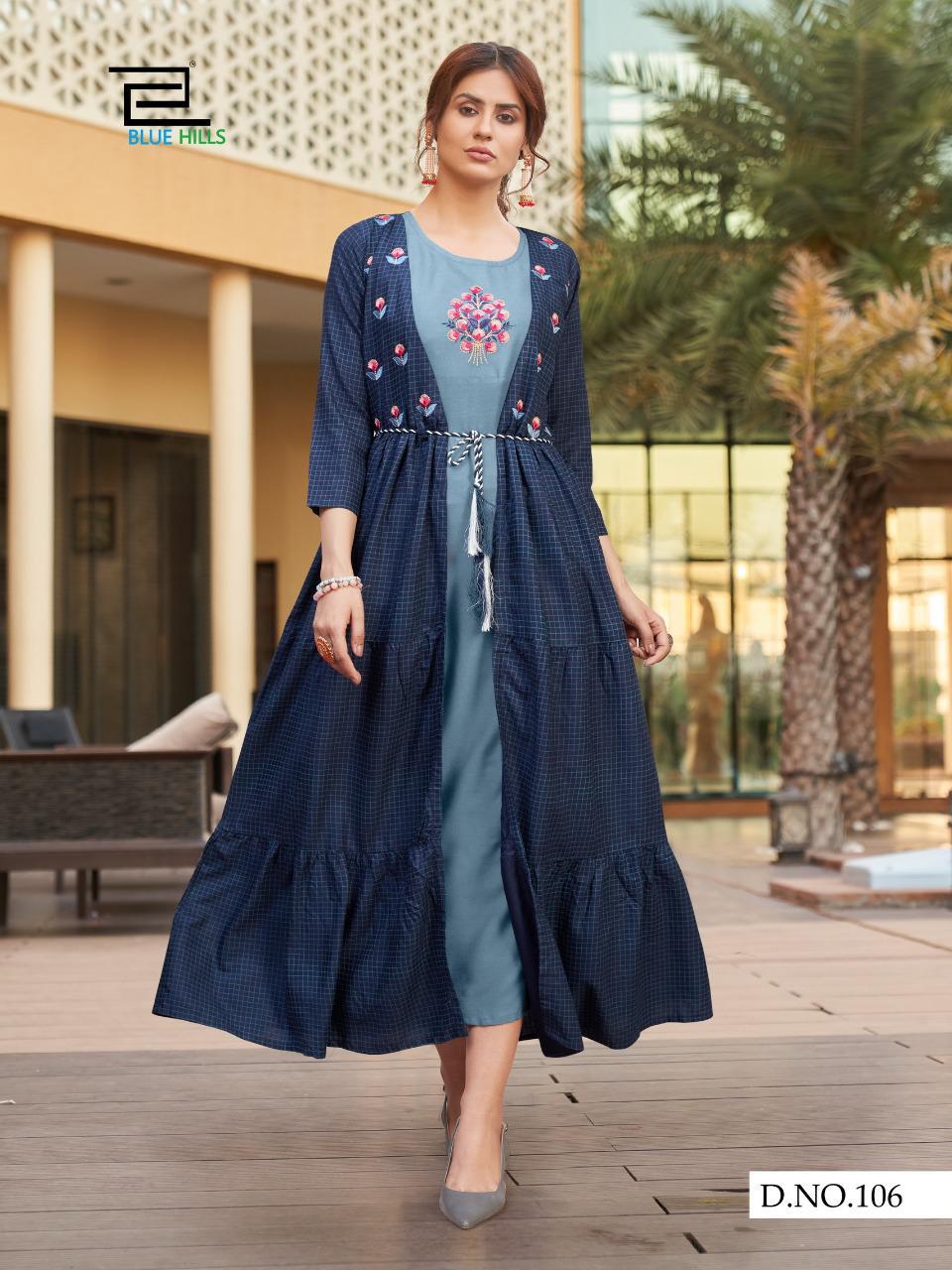 Blue Hills Festival Style Vol 1 Designer Long Kurtis Collection