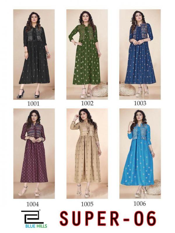 Blue Hills Presents Super Vol 6  Fancy Kurtis Collection
