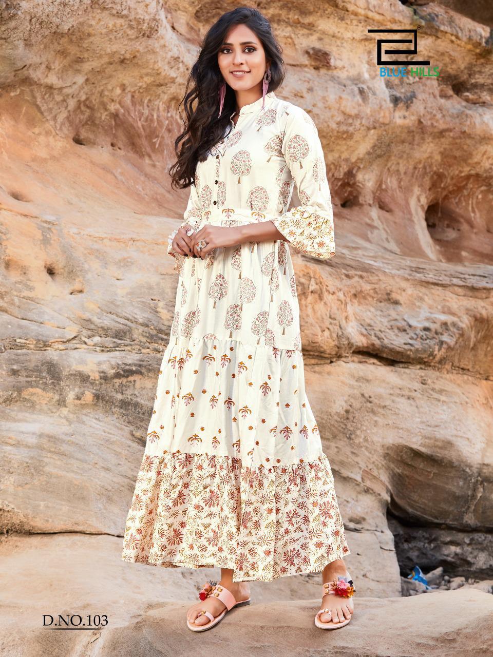 Blue Hills Presents Sunflower Vol 1  Long Kurtis Collection