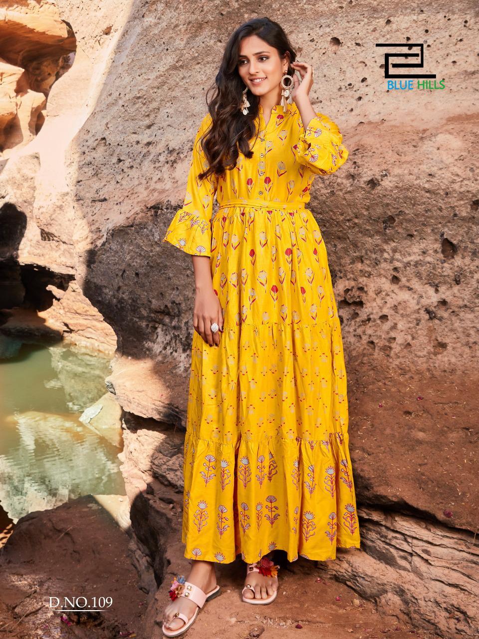Blue Hills Presents Sunflower Vol 1  Long Kurtis Collection