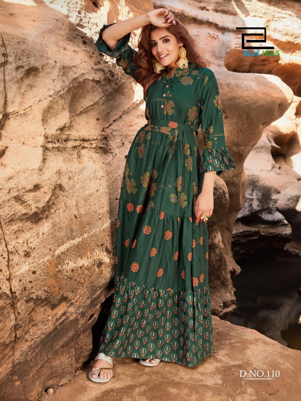 Blue Hills Presents Sunflower Vol 1  Long Kurtis Collection