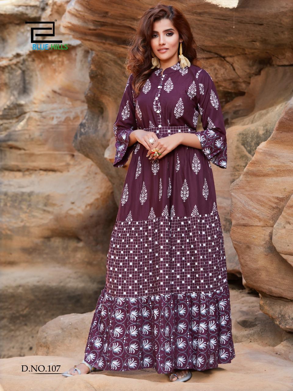 Blue Hills Presents Sunflower Vol 1  Long Kurtis Collection
