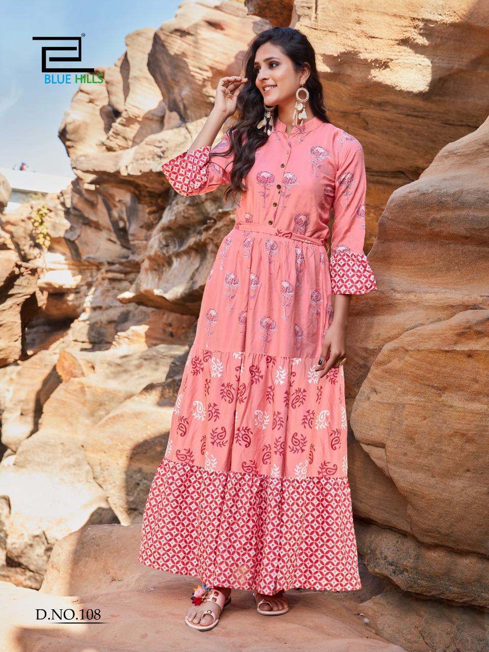 Blue Hills Presents Sunflower Vol 1  Long Kurtis Collection