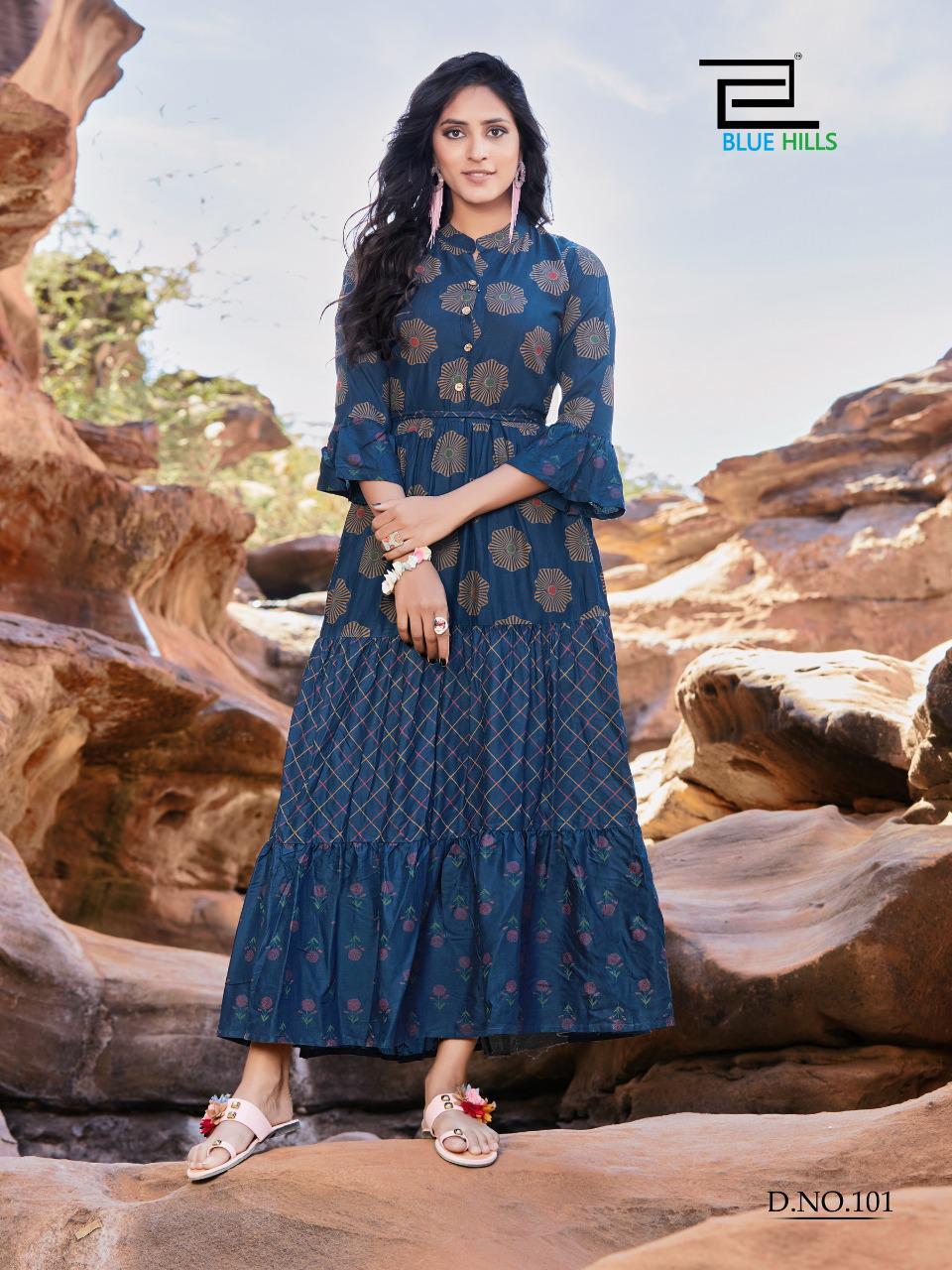 Blue Hills Presents Sunflower Vol 1  Long Kurtis Collection