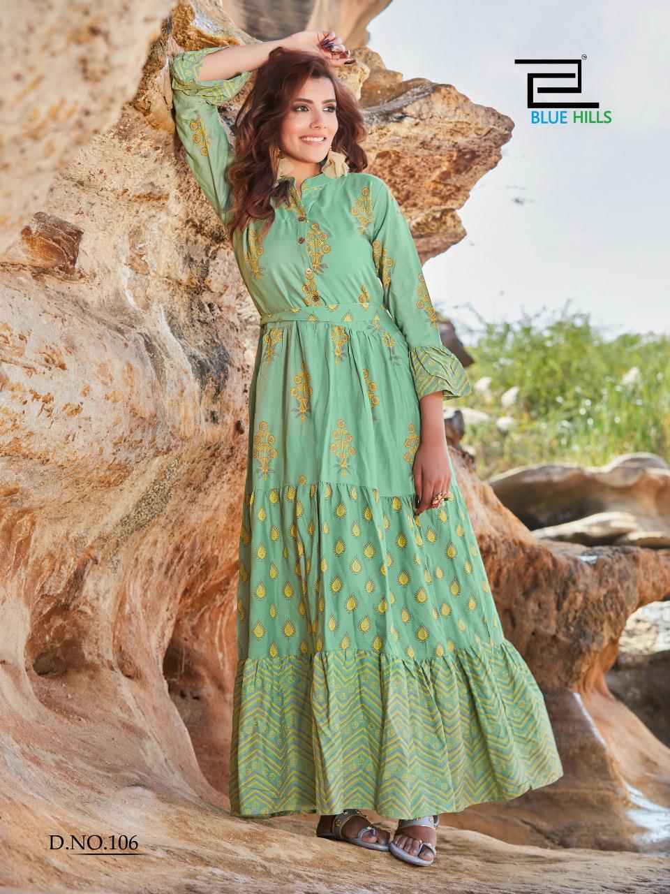 Blue Hills Presents Sunflower Vol 1  Long Kurtis Collection