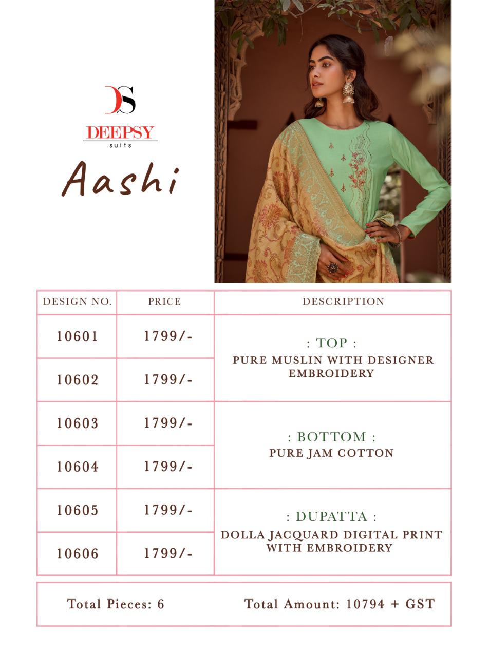 Deepsy Presents Aashi Pure Masleen Designer Dress Material Collection