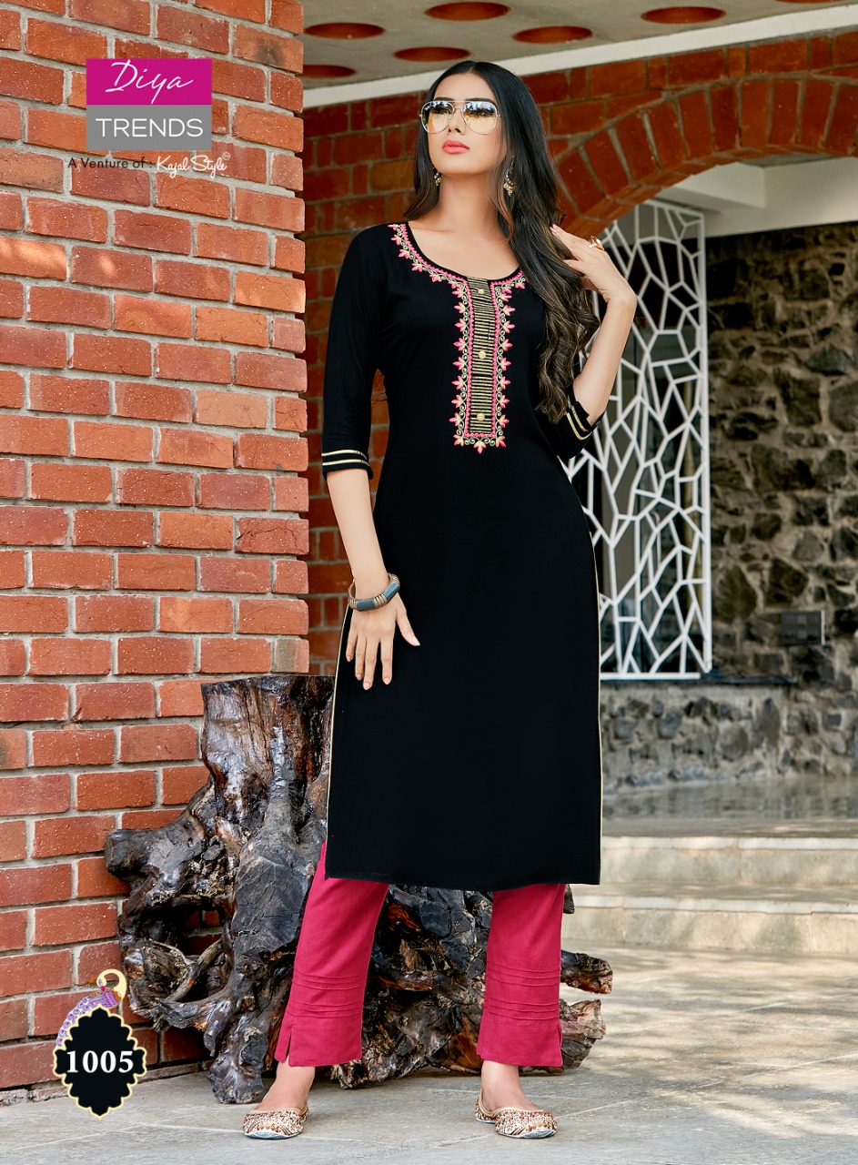 Diya Trends Presenta Casual Diaries Vol 1 Designer Kurti  Wholesale Catalog