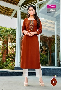 Diya Trends Presenta Casual Diaries Vol 1 Designer Kurti  Wholesale Catalog