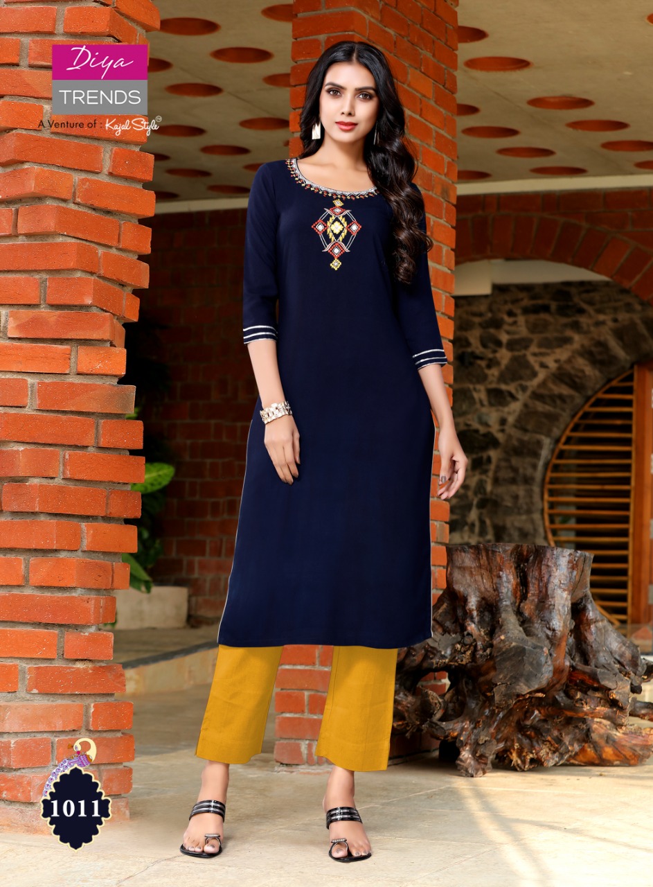 Diya Trends Presenta Casual Diaries Vol 1 Designer Kurti  Wholesale Catalog