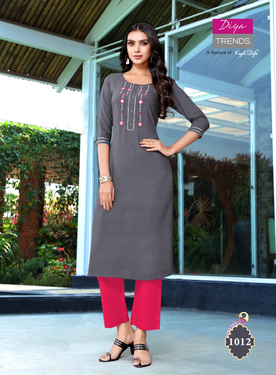 Diya Trends Presenta Casual Diaries Vol 1 Designer Kurti  Wholesale Catalog