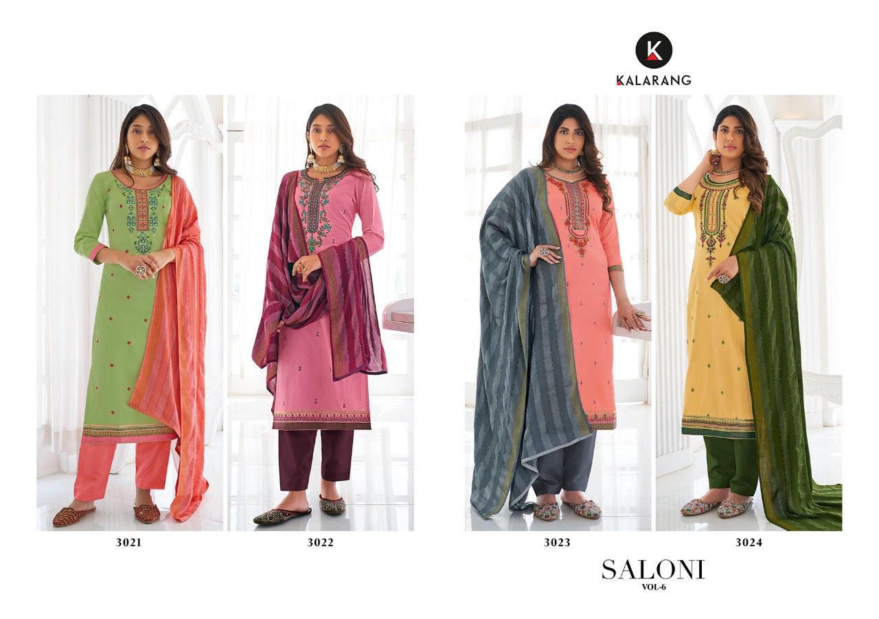 Kalarang Presents Saloni Vol 6 Designer Dress Material