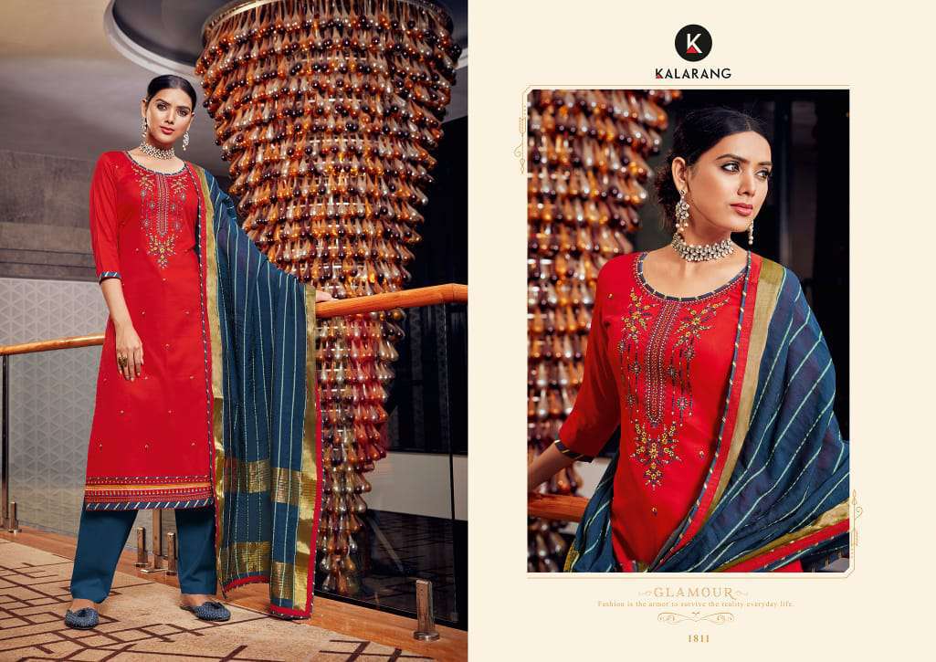 Kalarang Presents Jasmin Vol 10 Designer Dress Material Collection