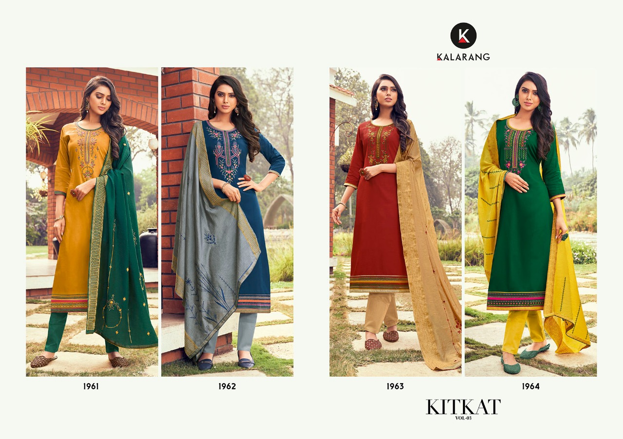 Kalarang Presents Kitkat Vol 3 Designer Dress Material