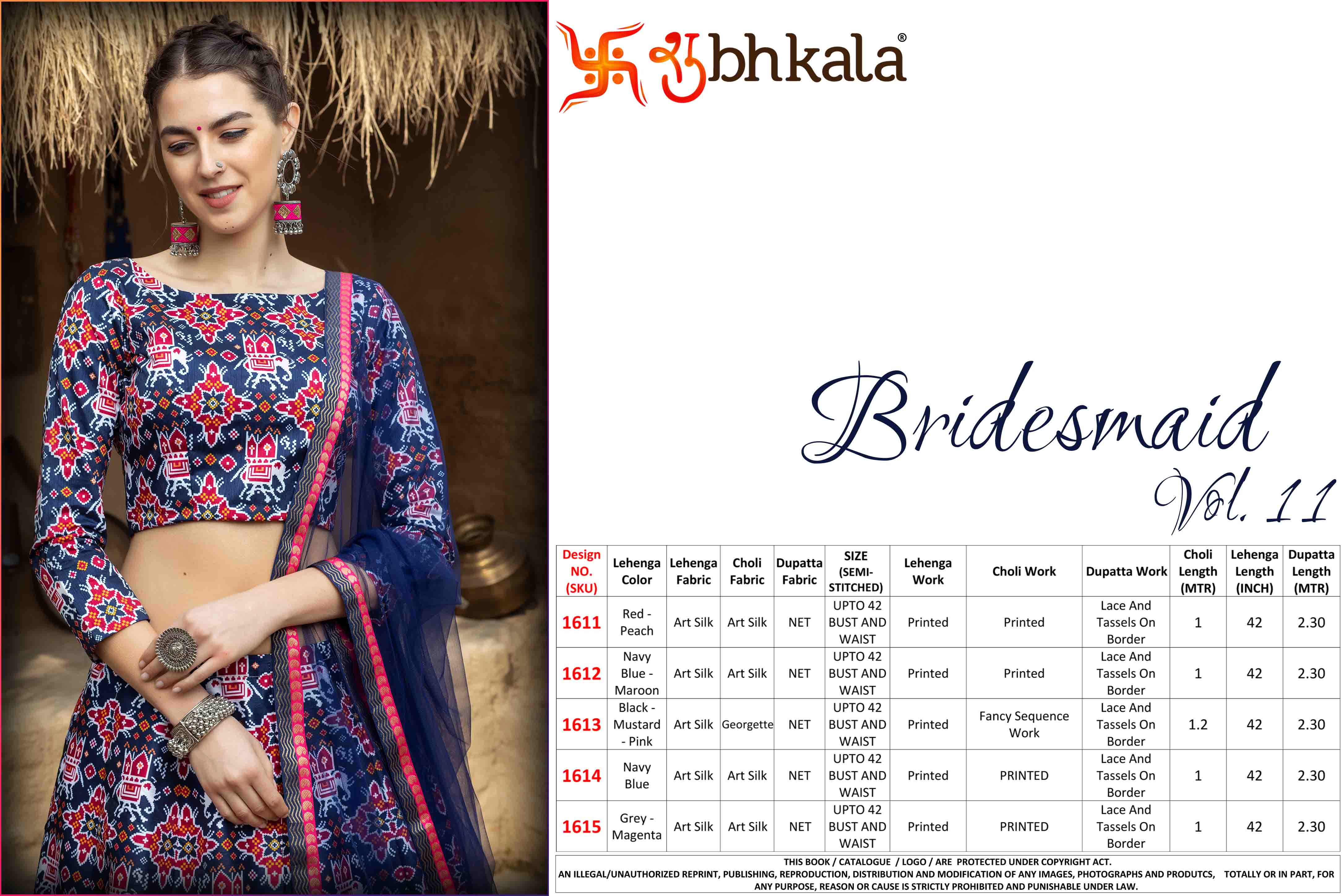 Kf  Presents Bridesmaid  Vol 11 Fancy Wedding Wear Lehenga Collection