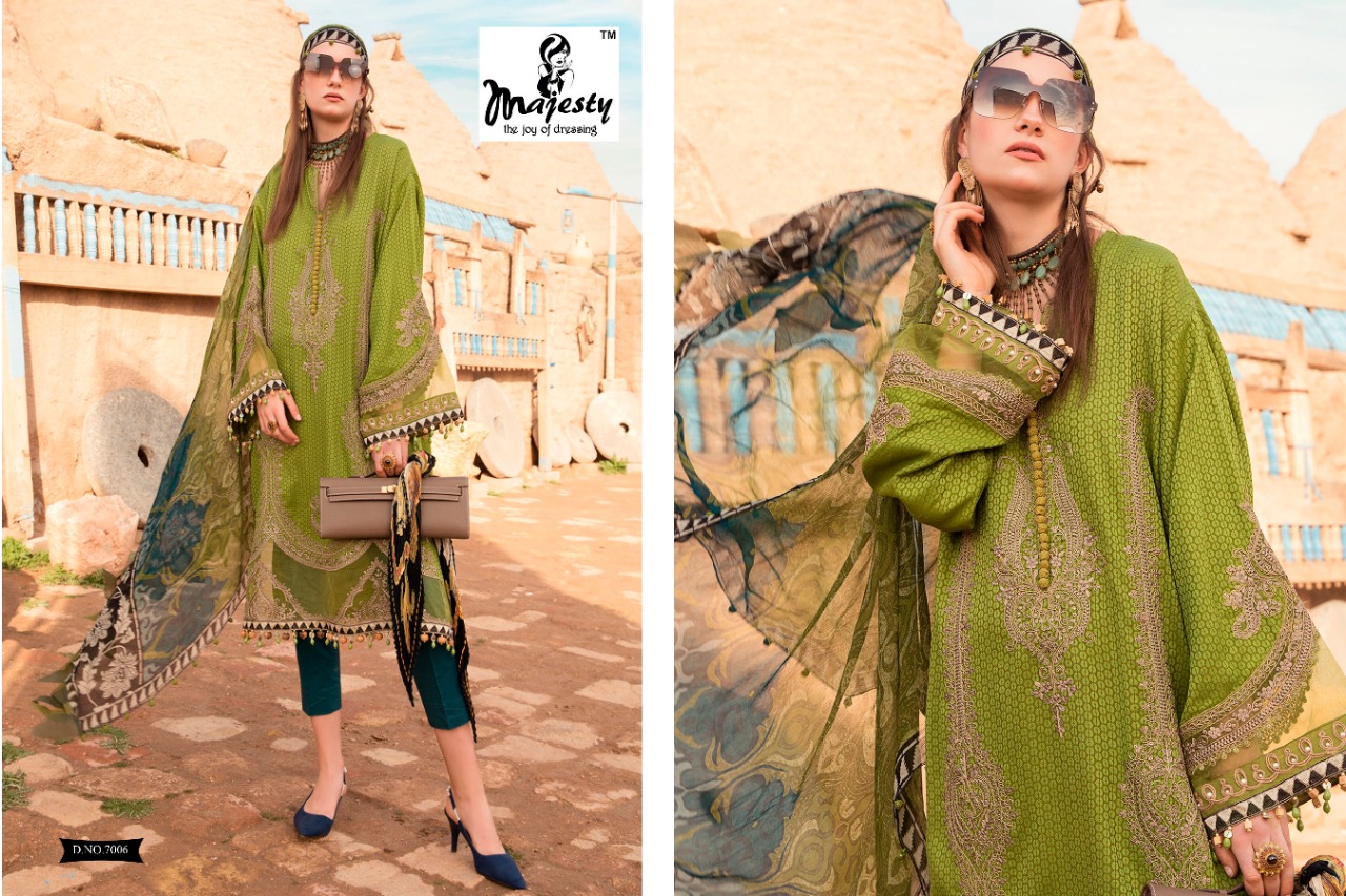 Majesty Maria B Lawn Vol7 Pakistani Salwar Suits Collection