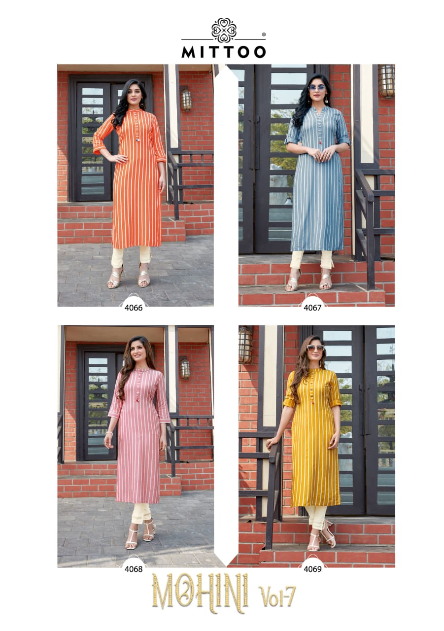 Mittoo Launching Mohini Vol 7 Stylish Wear Kurti With Bottom Catalog