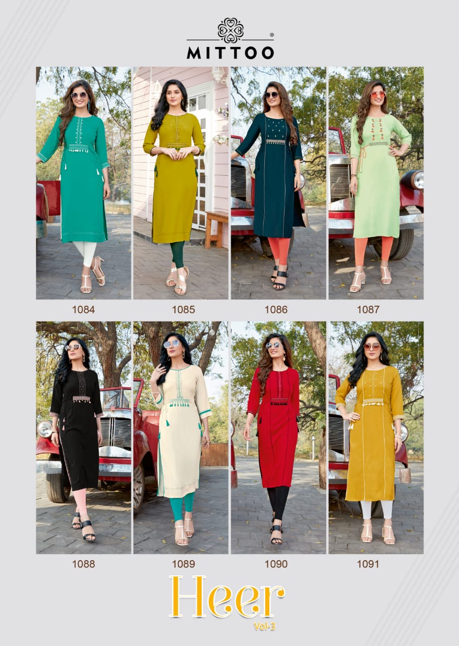 Mittoo Presents Heer Vol 3 Designer Kurtis Collection