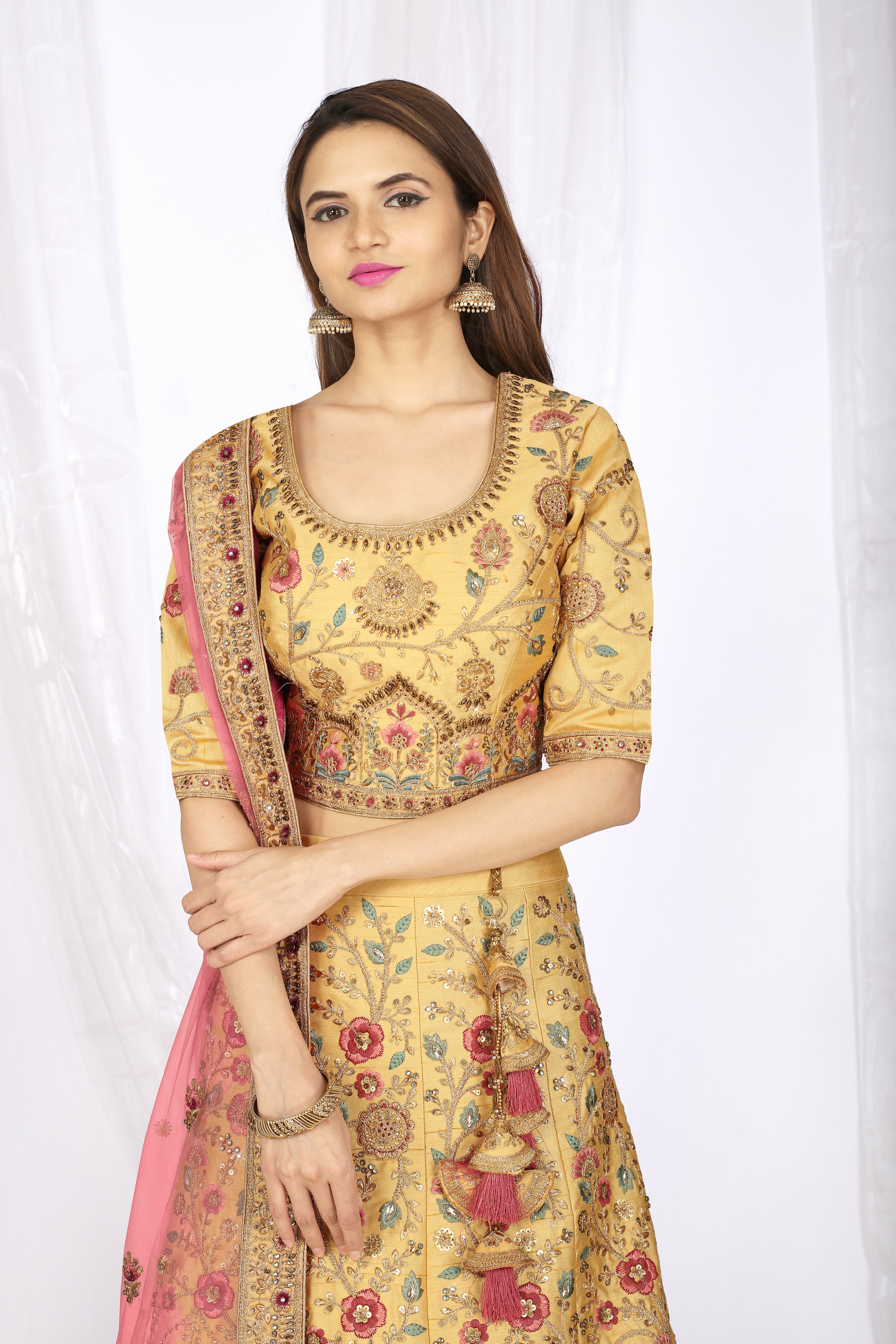 Mustard 5083 Bridal Lehenga Choli