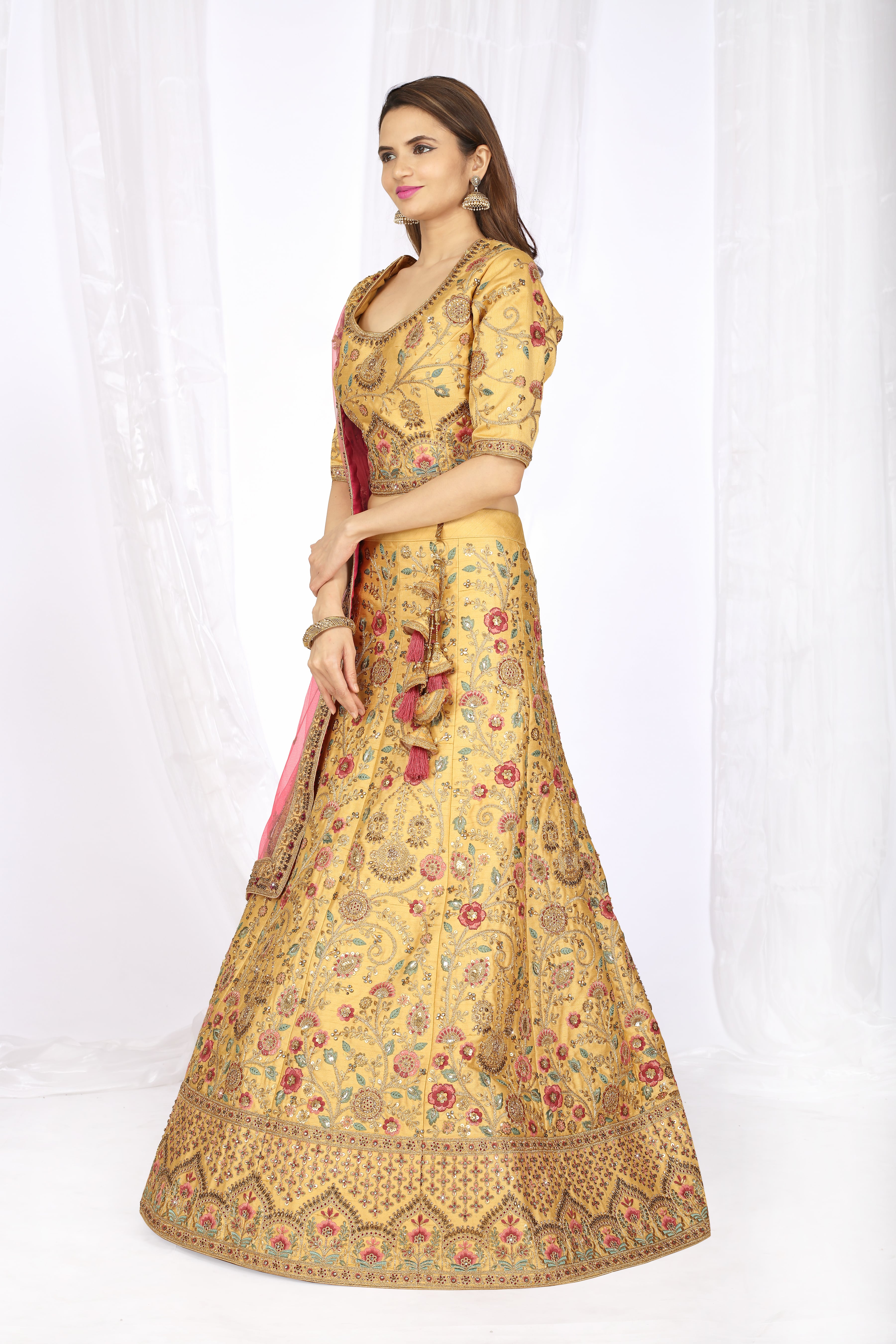 Mustard 5083 Bridal Lehenga Choli