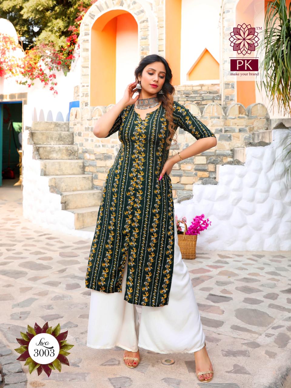 Pk Presents Liva  Vol 3 Casual Wear Printed Kurti Collection