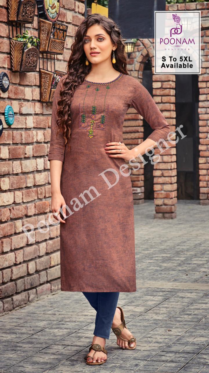 Poonam By Riva  Vol  5  Wholesale Kurtis Manufactured