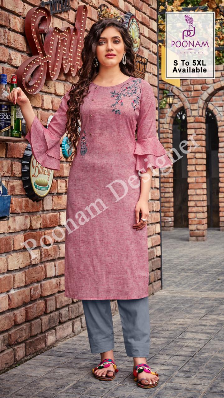 Poonam By Riva  Vol  5  Wholesale Kurtis Manufactured