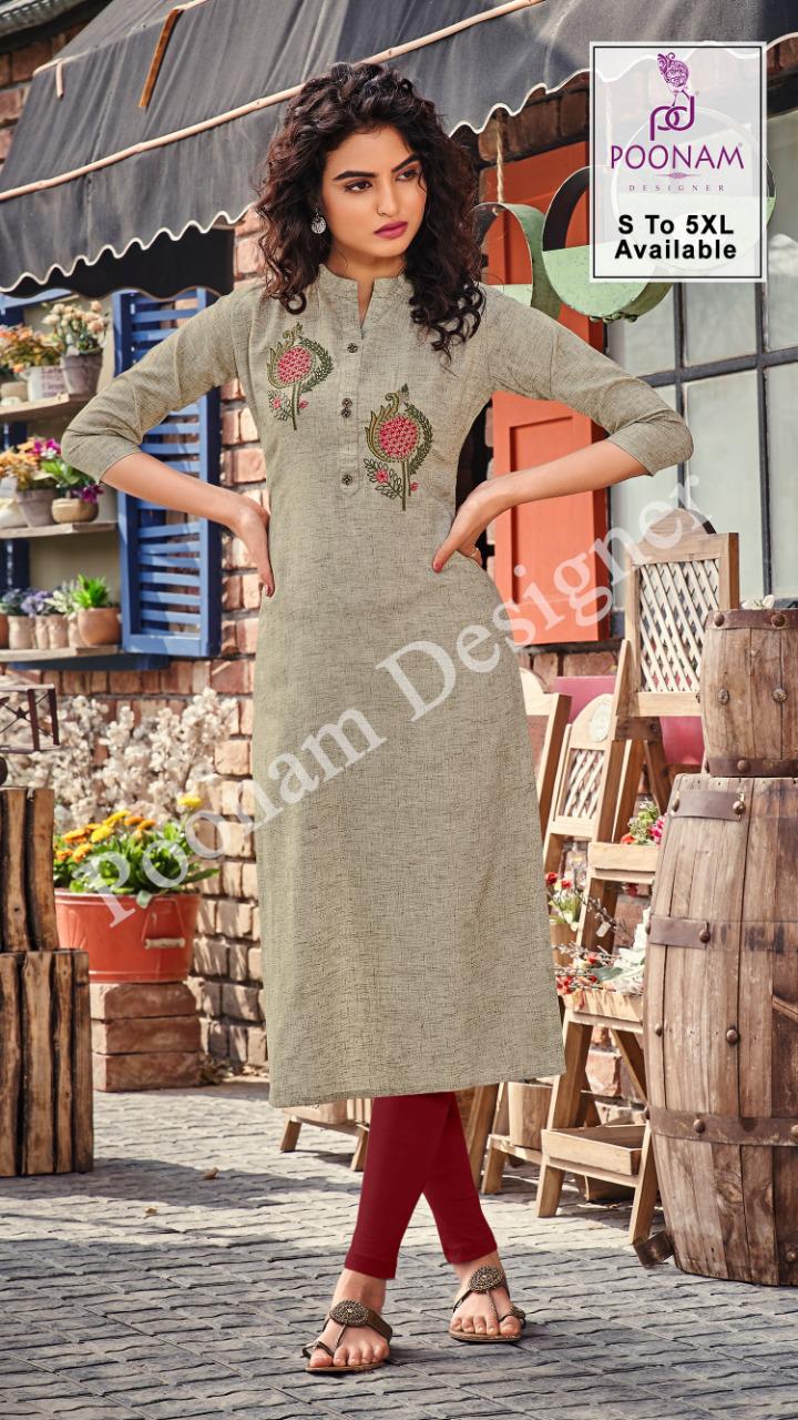 Poonam By Riva  Vol  5  Wholesale Kurtis Manufactured