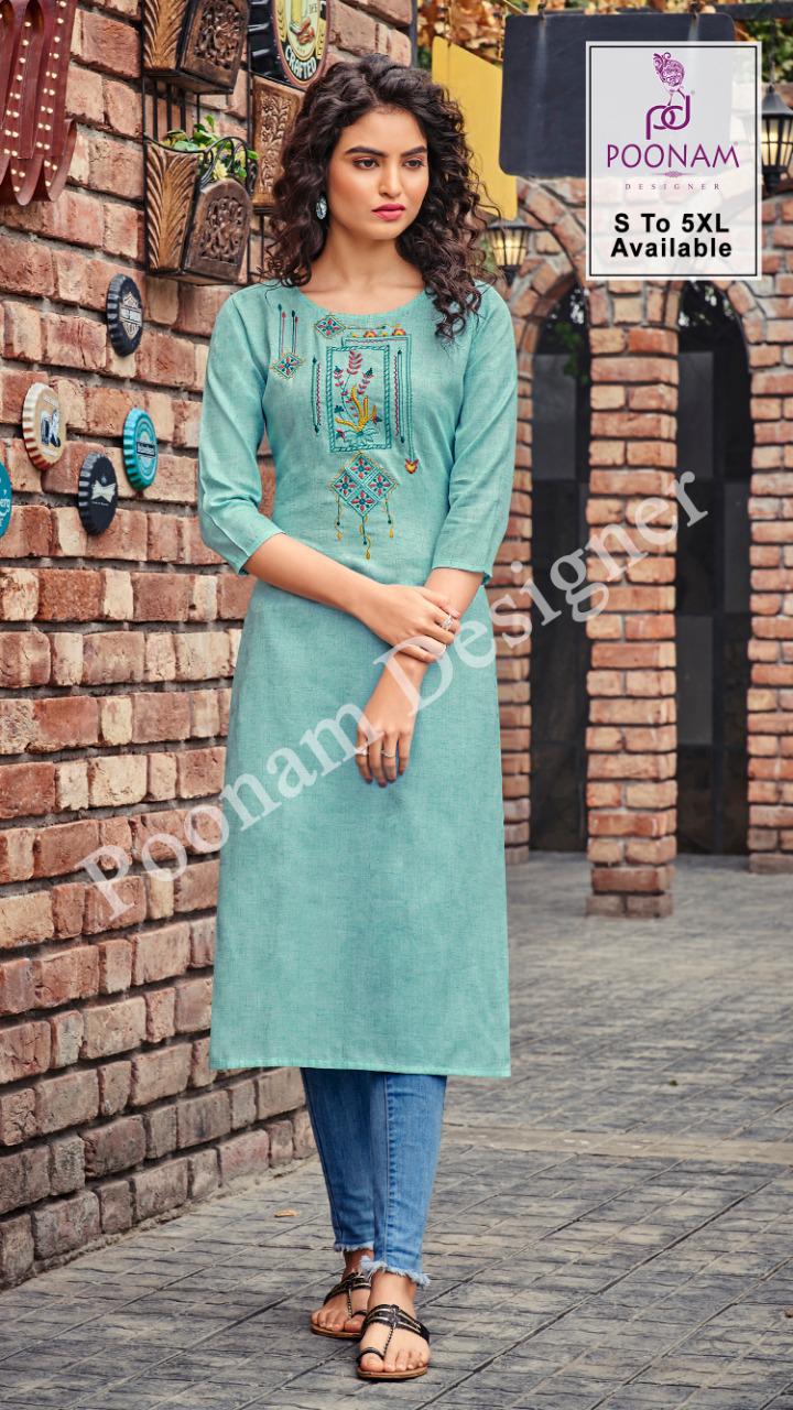 Poonam By Riva  Vol  5  Wholesale Kurtis Manufactured