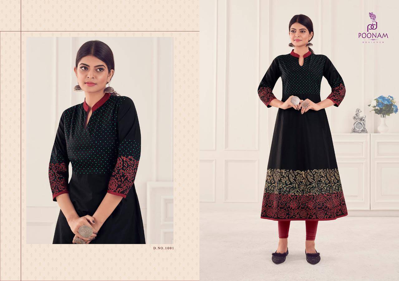 Poonam Presents Maddhbala Cotton Fancy Long Kurtis Collection