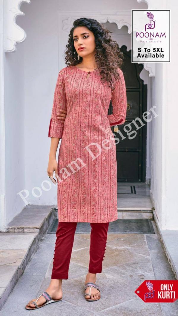 Poonam Presents  Print House Regular Wear Designer Kurtis Collection