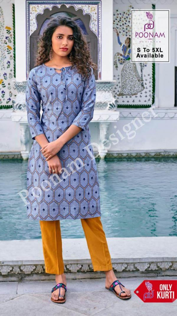 Poonam Presents  Print House Regular Wear Designer Kurtis Collection