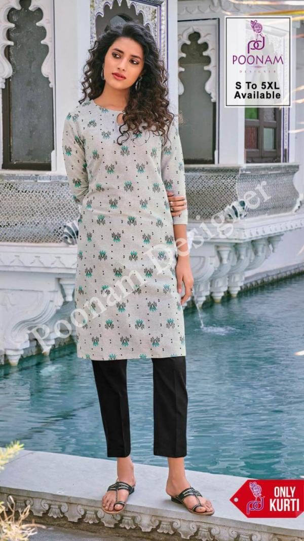 Poonam Presents  Print House Regular Wear Designer Kurtis Collection