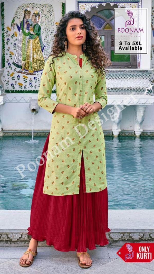 Poonam Presents  Print House Regular Wear Designer Kurtis Collection