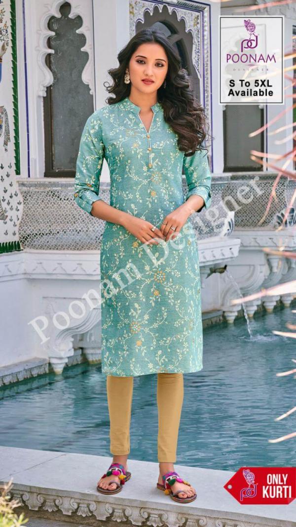 Poonam Presents  Print House Regular Wear Designer Kurtis Collection