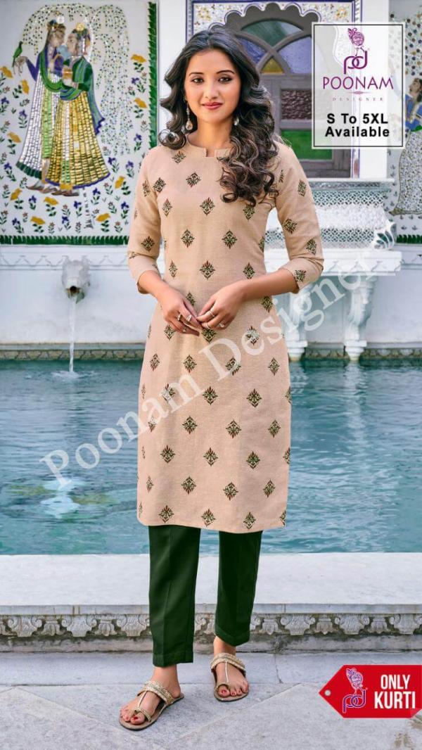 Poonam Presents  Print House Regular Wear Designer Kurtis Collection