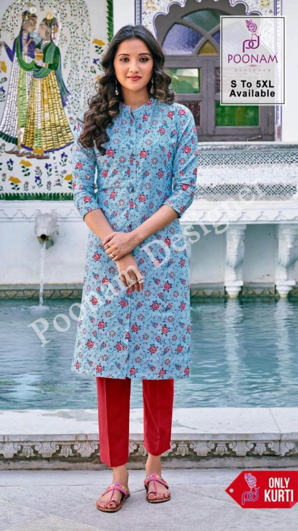 Poonam Presents  Print House Regular Wear Designer Kurtis Collection