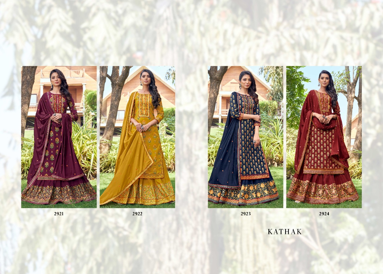 Rangoon Launching Kathak Designer Dress Material